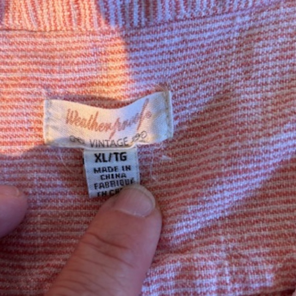 Weatherproof Vintage Pink Stripe Tunic sleeveless top  (XL) - Picture 2 of 4